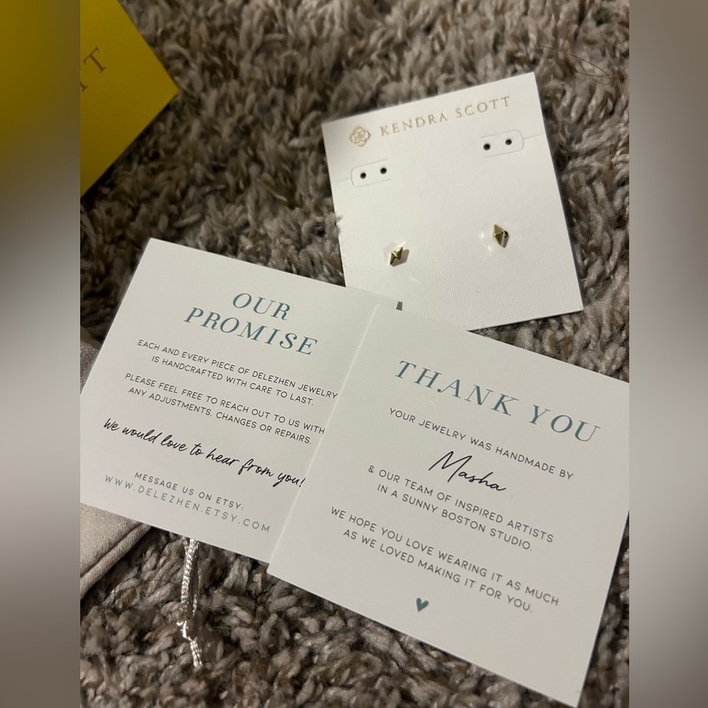 Diamond studs never worn , Kendra Scott